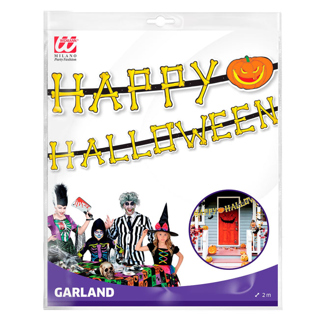 Guirnalda de Halloween Calabaza 2m