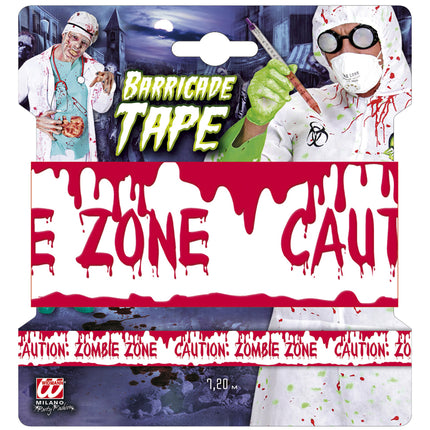 Halloween Afzetlint Zona Zombie 7,2m