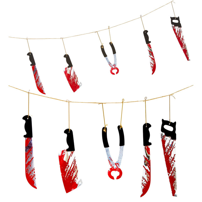 Guirnalda de Halloween Armas Sangrientas 1,72 m