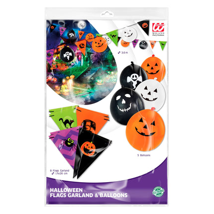 Guirnalda de Halloween de colores 3,6 m