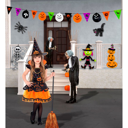 Guirnalda de Halloween de colores 3,6 m