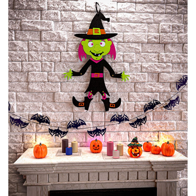 Halloween Decoración de Pared Bruja 53cm