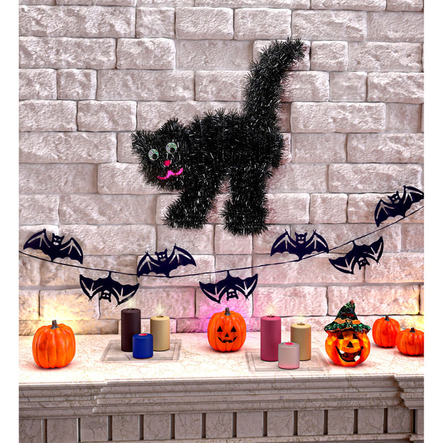 Halloween Decoración Colgante Gato Negro 36cm