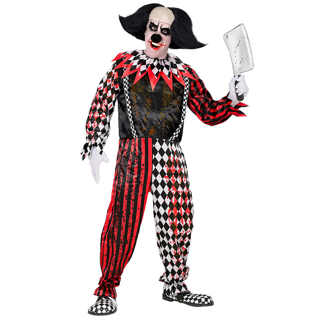 Disfraz Halloween Payaso Rojo Negro