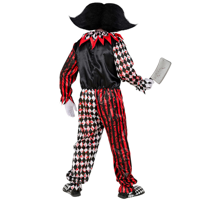 Disfraz Halloween Payaso Rojo Negro