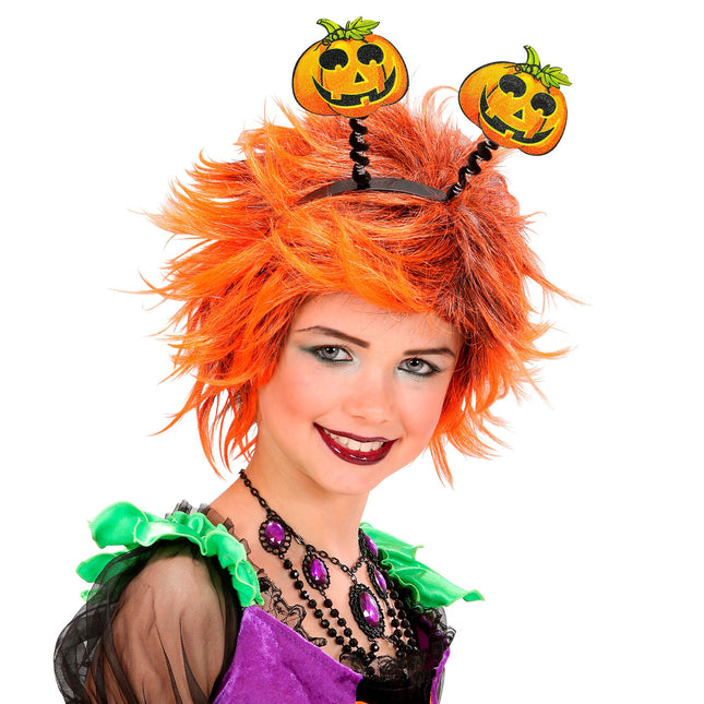 Diadema Halloween Calabazas Verde Naranja