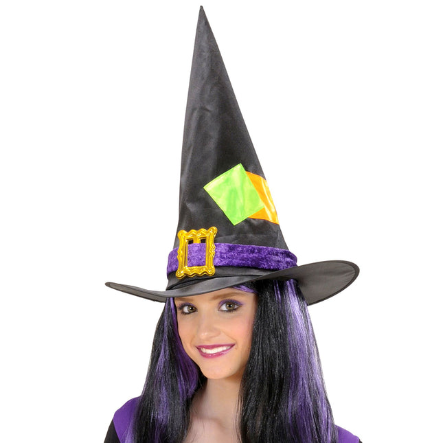 Sombrero de bruja de Halloween de colores