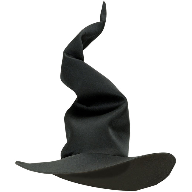Sombrero de Bruja de Halloween Negro Arrugado
