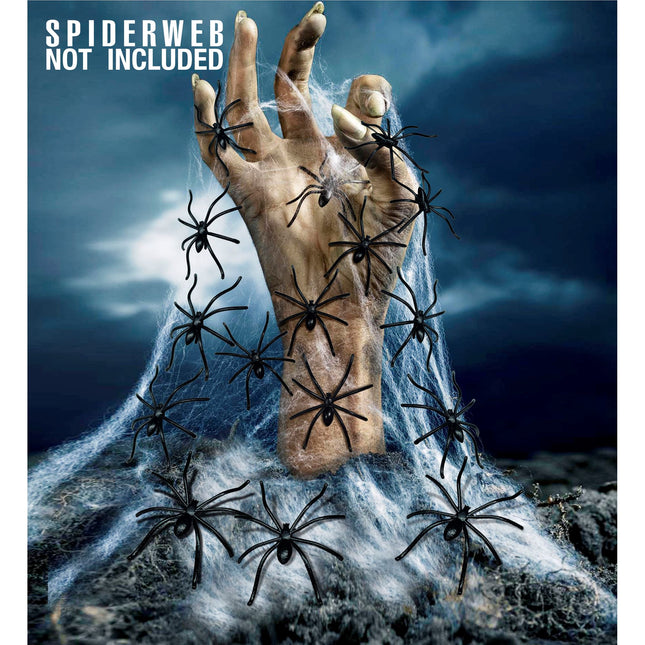 Halloween Araña Falsa Negra 50uds