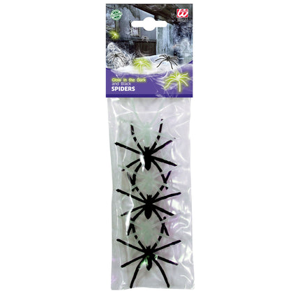 Halloween Araña Falsa Brilla en la Oscuridad 6pcs