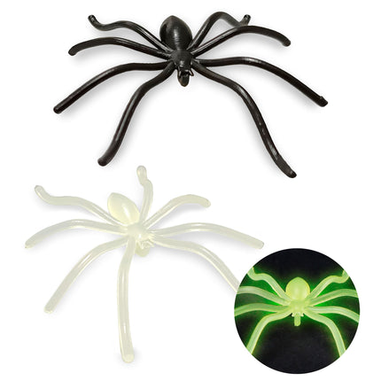 Halloween Araña Falsa Brilla en la Oscuridad 6pcs