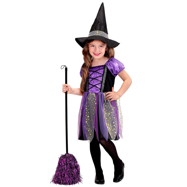 Vestido Halloween Morado Niña 2 piezas