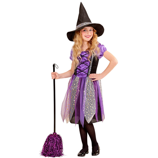 Vestido Halloween Morado Niña 2 piezas