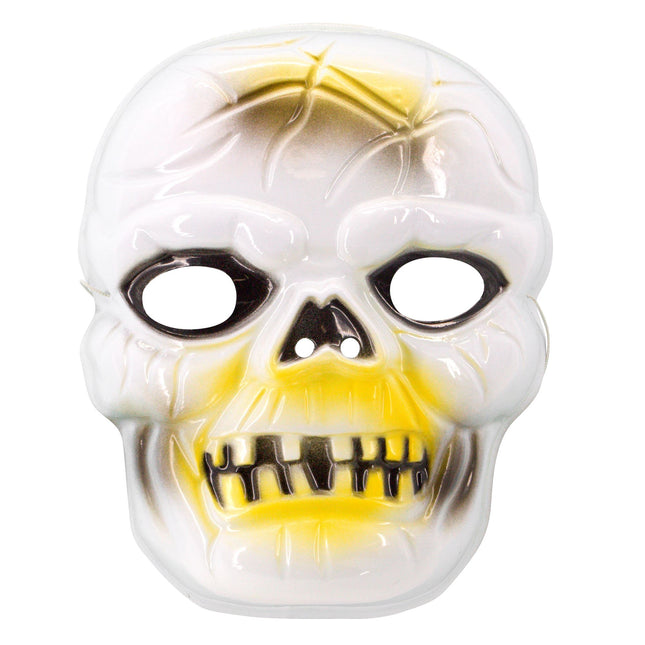 Máscara Halloween Cráneo Blanco Plástico