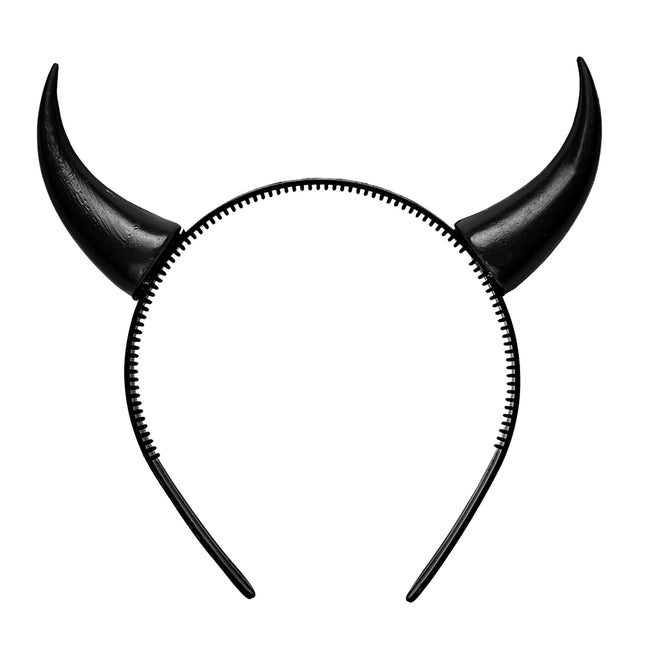 Diadema Halloween Diablo Negro Plástico