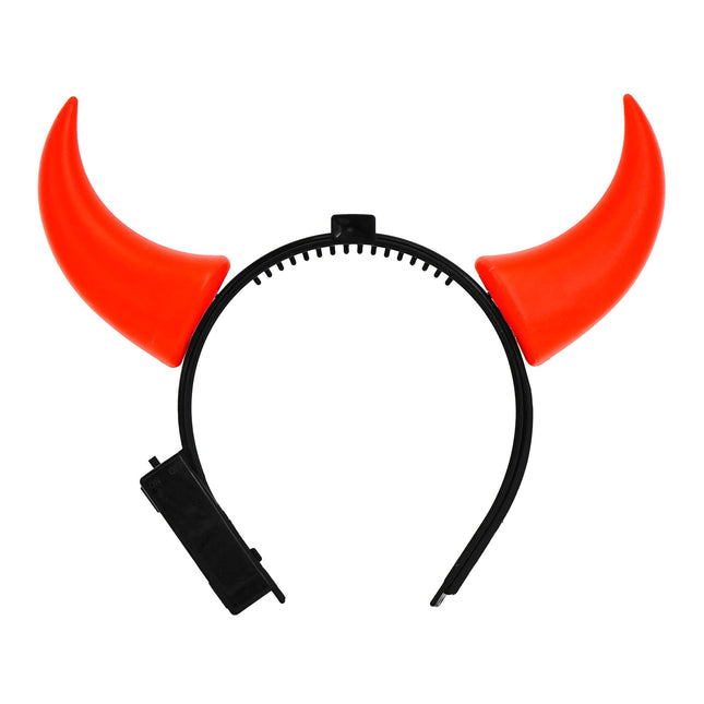 Diadema Halloween Diablo Rojo Negro