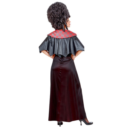 Vestido Halloween Negro Rojo Señoras Vampiro 2 piezas