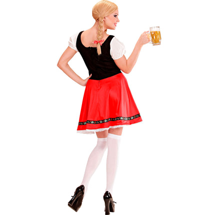 Vestido Dirndl Rojo Blanco Oktoberfest Damas