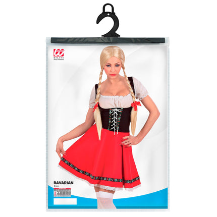 Vestido Dirndl Rojo Blanco Oktoberfest Damas