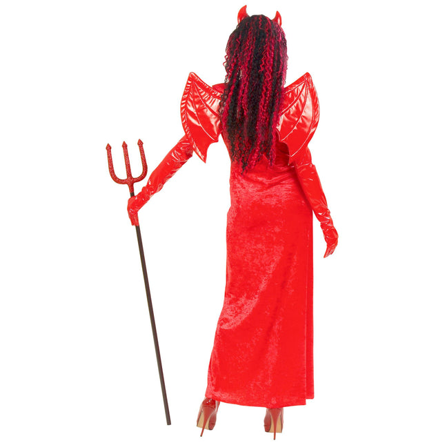 Vestido Halloween Rojo Damas Diablesa 3 piezas