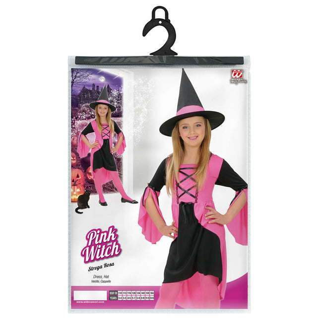 Vestido Halloween Bruja Rosa
