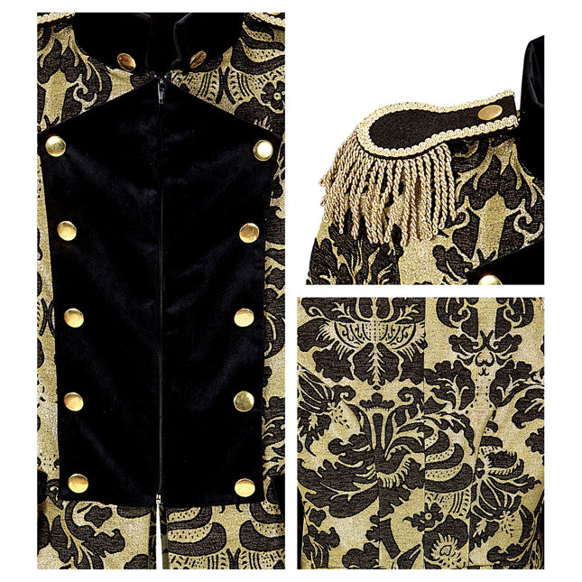 Chaqueta Pirata Oro Negro