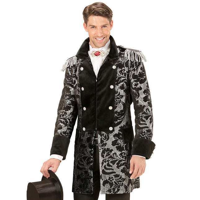 Chaqueta Pirata Negro Plata Hombre