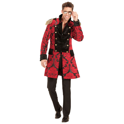 Chaqueta Pirata Rojo Negro Hombre