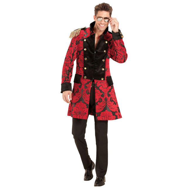 Chaqueta Pirata Rojo Negro Hombre