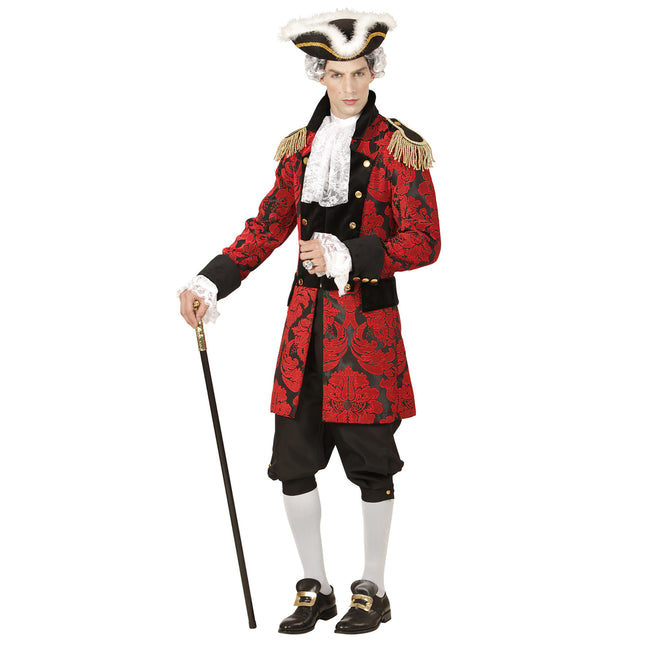 Chaqueta Pirata Rojo Negro Hombre