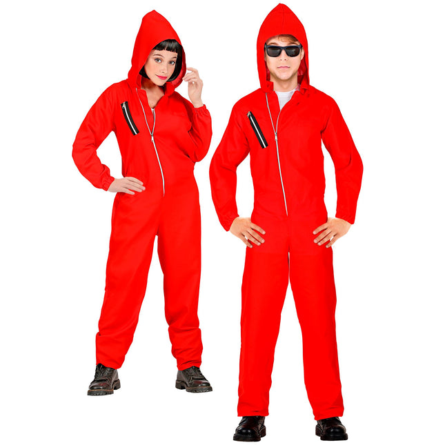 Disfraz Halloween Rojo Niño Ladrón de Bancos