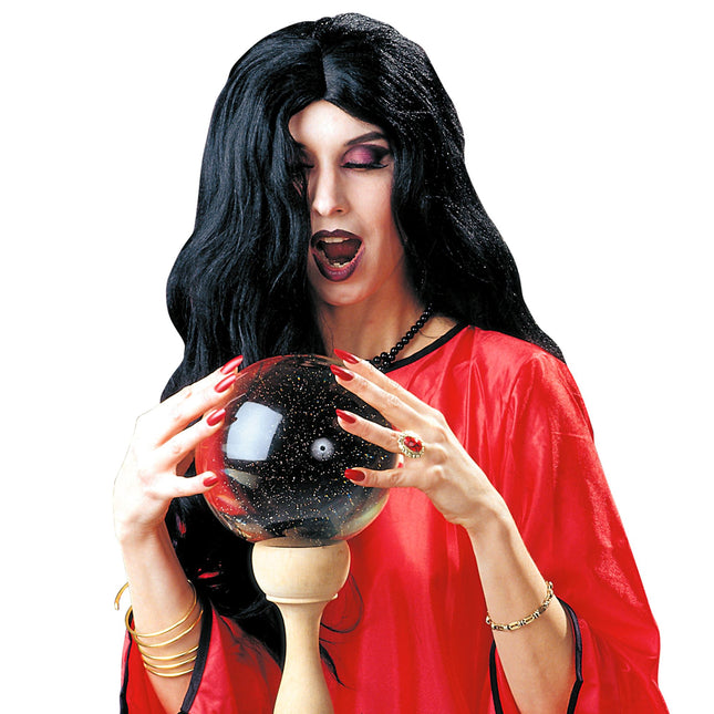 Peluca de Halloween Bruja Negra