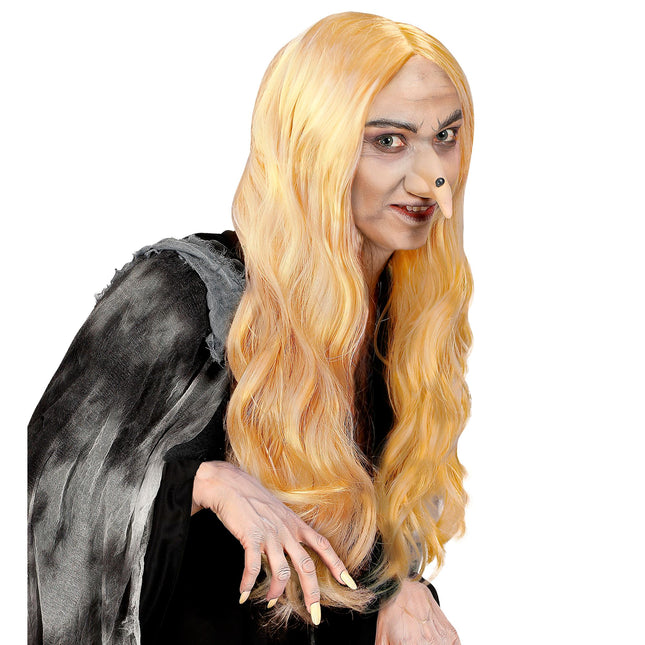 Peluca de Halloween Rubia Bruja