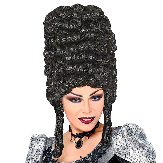 Peluca de Halloween Negra Gótica