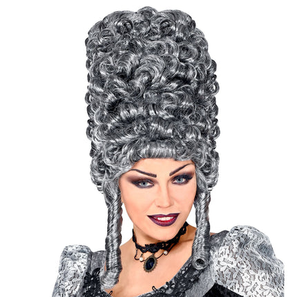 Peluca Halloween Gris Gótica