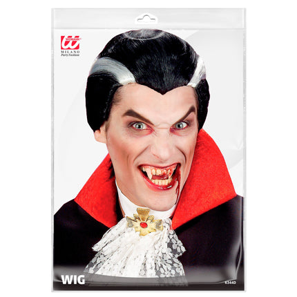 Halloween Peluca Blanco Negro Hombre Vampiro