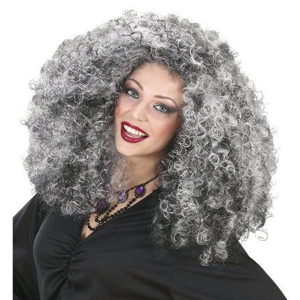 Peluca de Halloween Bruja Gris Crisol