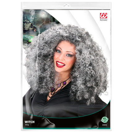 Peluca de Halloween Bruja Gris Crisol