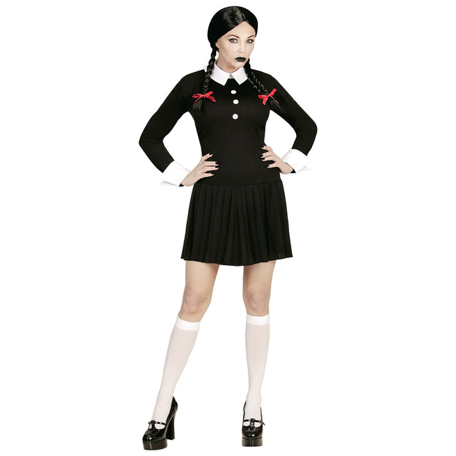 Vestido de Halloween Negro Blanco Señoras