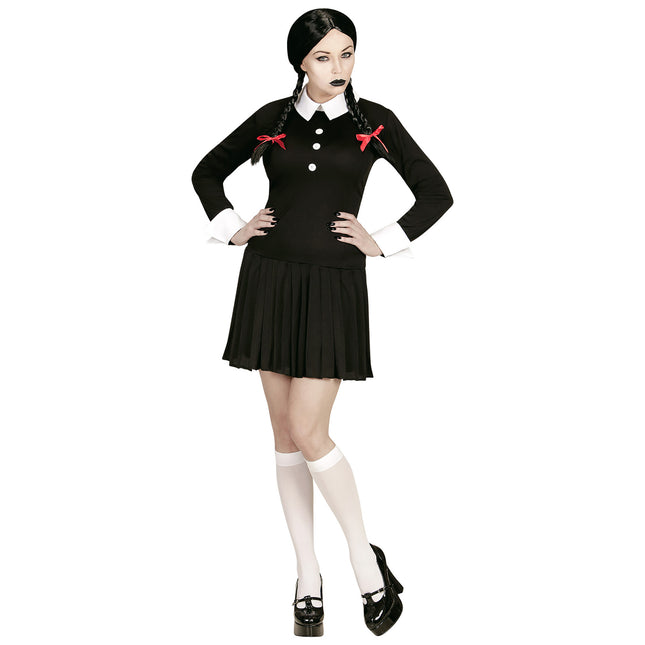 Vestido de Halloween Negro Blanco Señoras