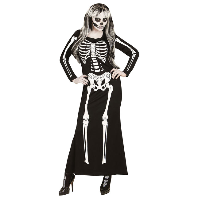 Disfraz Halloween Blanco Negro Señoras Esqueleto
