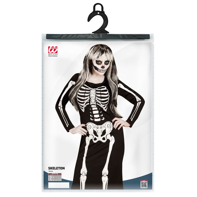 Disfraz Halloween Blanco Negro Señoras Esqueleto