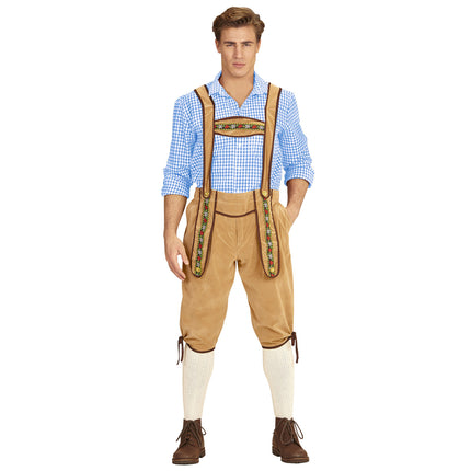 Lederhose Beige Hombre