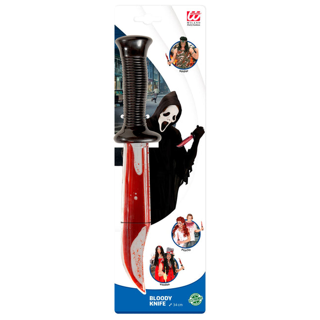 Halloween Cuchillo Falso Con Sangre