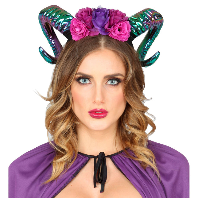 Diadema de Halloween Cuerno de Colores