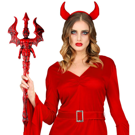 Halloween Tridente Diablo Rojo