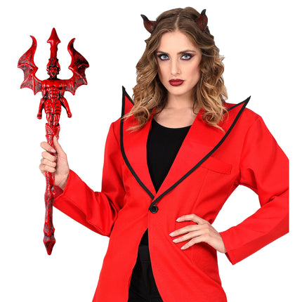 Halloween Tridente Diablo Rojo