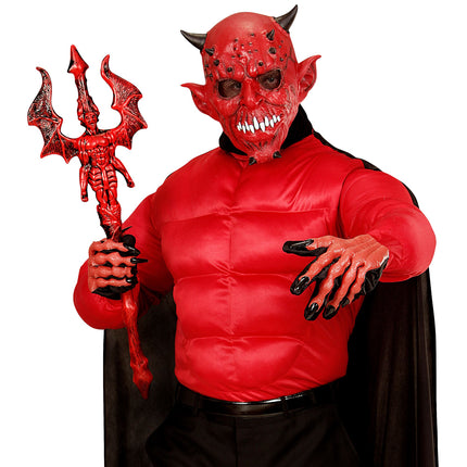 Halloween Tridente Diablo Rojo