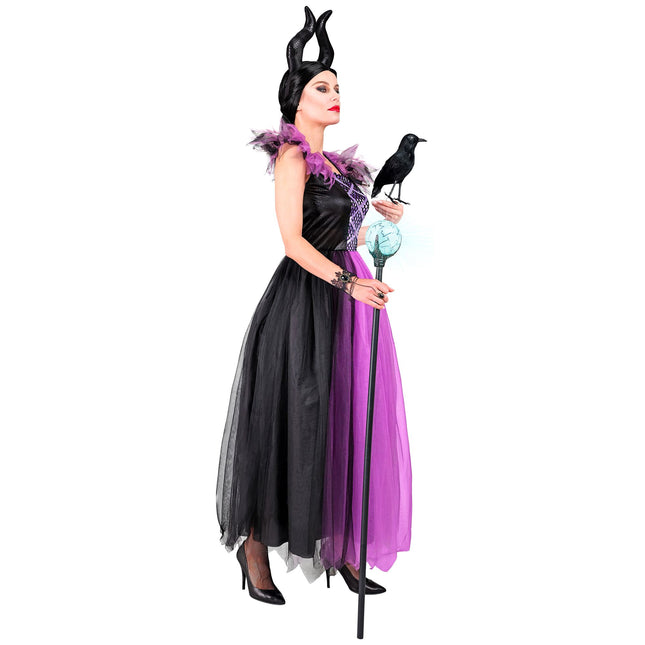 Vestido de Halloween Negro Morado Malefizia