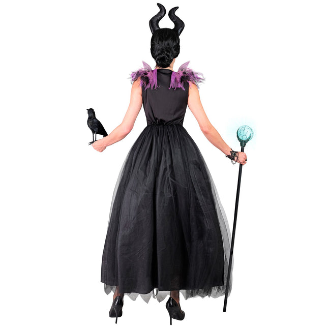 Vestido de Halloween Negro Morado Malefizia
